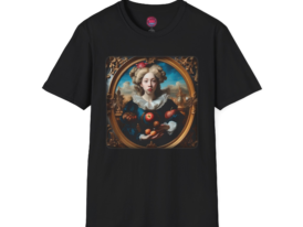 Artistic Black Classic Portrait Design – Black Graphic Tee