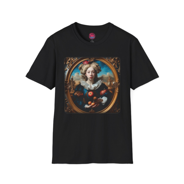 Artistic Black Unisex Softstyle T-Shirt - Classic Portrait Design