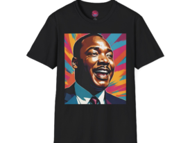 Martin Luther King Jr. Inspiration , Vibrant Design – Black Graphic Tee