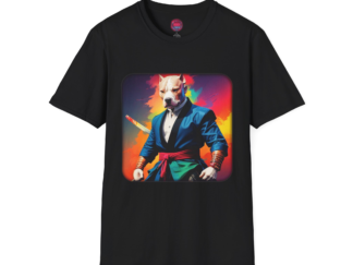 Fierce Dog Samurai Graphic T-Shirt for Pet Lovers