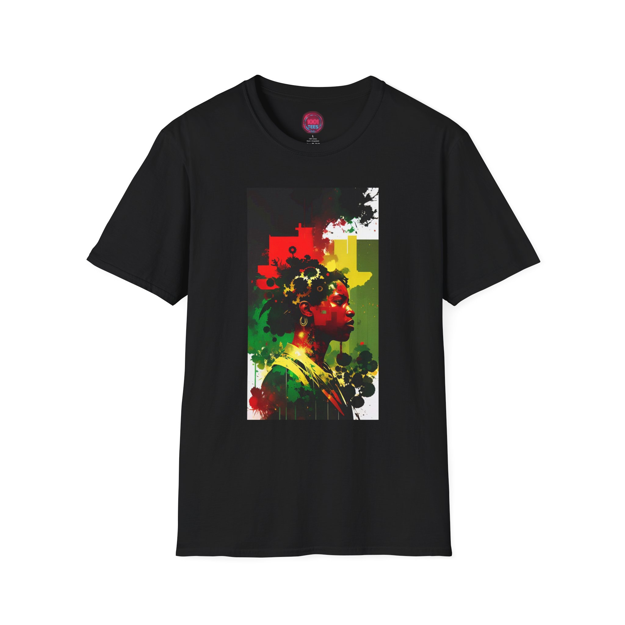 Reggae Vibes Unisex Softstyle T-Shirt - Artistic Graphic Design for Music Lovers