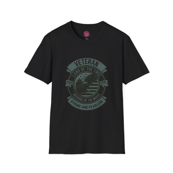 Veteran Pride Unisex Softstyle T-Shirt - Land of the Free - Strong and Fearless
