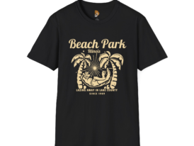 Beach Park Vintage Vibe for Summer Adventures – Black Graphic Tee