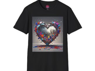 Heart of Colors Unisex Softstyle T-Shirt – Perfect for Love and Friendship Celebrations