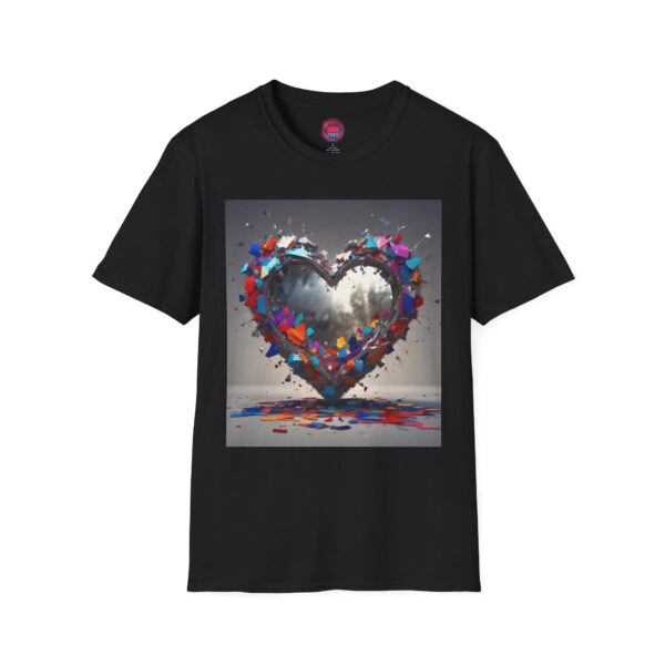 Heart of Colors Unisex Softstyle T-Shirt – Perfect for Love and Friendship Celebrations