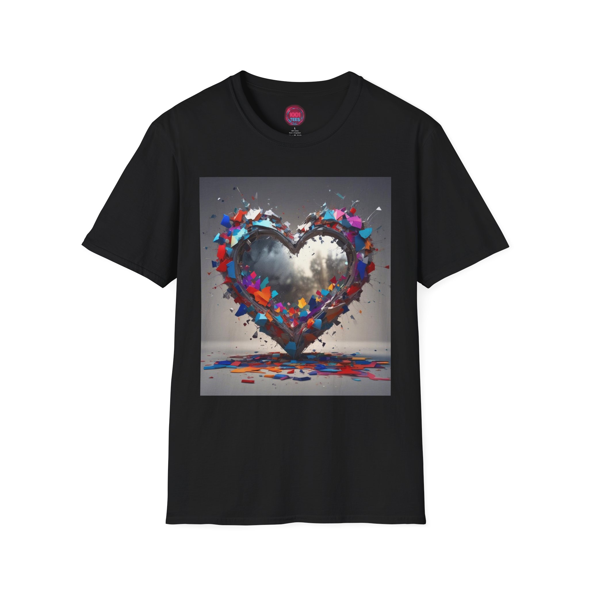 Heart of Colors Unisex Softstyle T-Shirt – Perfect for Love and Friendship Celebrations
