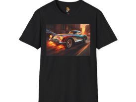 Vintage Race Car – Black Graphic Tee