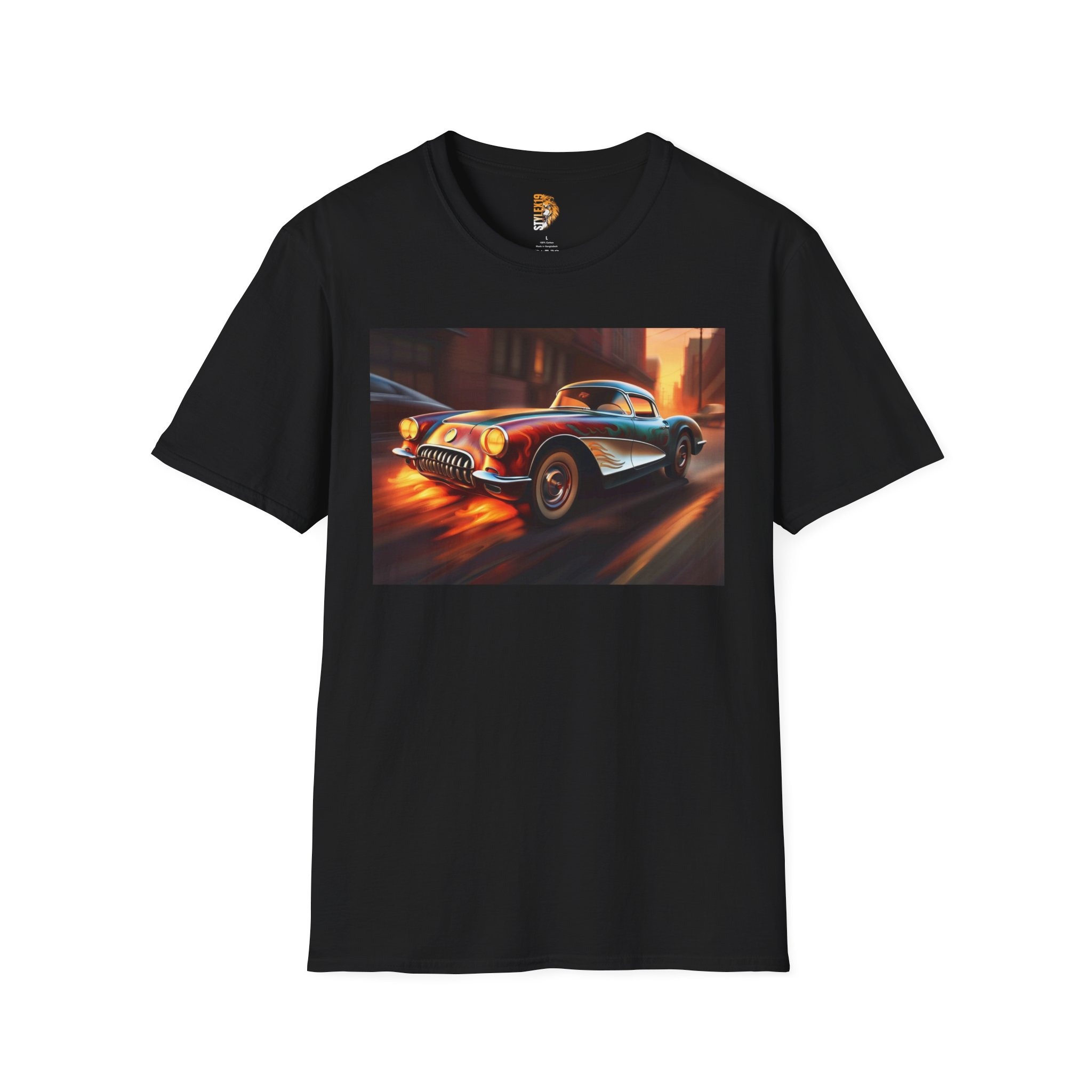 Vintage Race Car Unisex Softstyle T-Shirt - Perfect for Car Enthusiasts