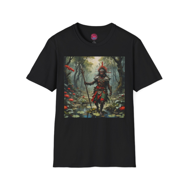 Artistic Native Warrior T-Shirt - Unisex Softstyle Tee for Nature Lovers