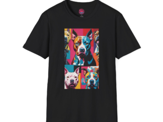 Colorful Dog Art Unisex Softstyle T-Shirt - Perfect for Dog Lovers!