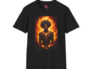 Unisex Softstyle T-Shirt - Fiery Spirit Design for Empowerment