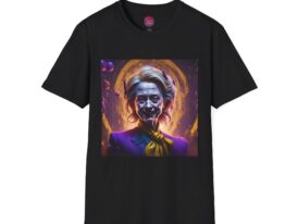 Edgy with Artistic Joker Design – Black Graphic Tee