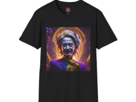 Edgy with Artistic Joker Design – Black Graphic Tee