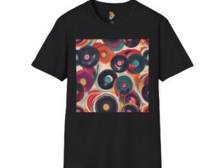 Colorful Vinyl Record Unisex T-Shirt - Vintage Music Vibe for Music Lovers