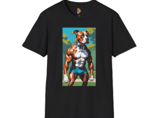 Muscular Dog Graphic Unisex T-Shirt - Perfect for Pet Lovers and Fitness Enthusiasts