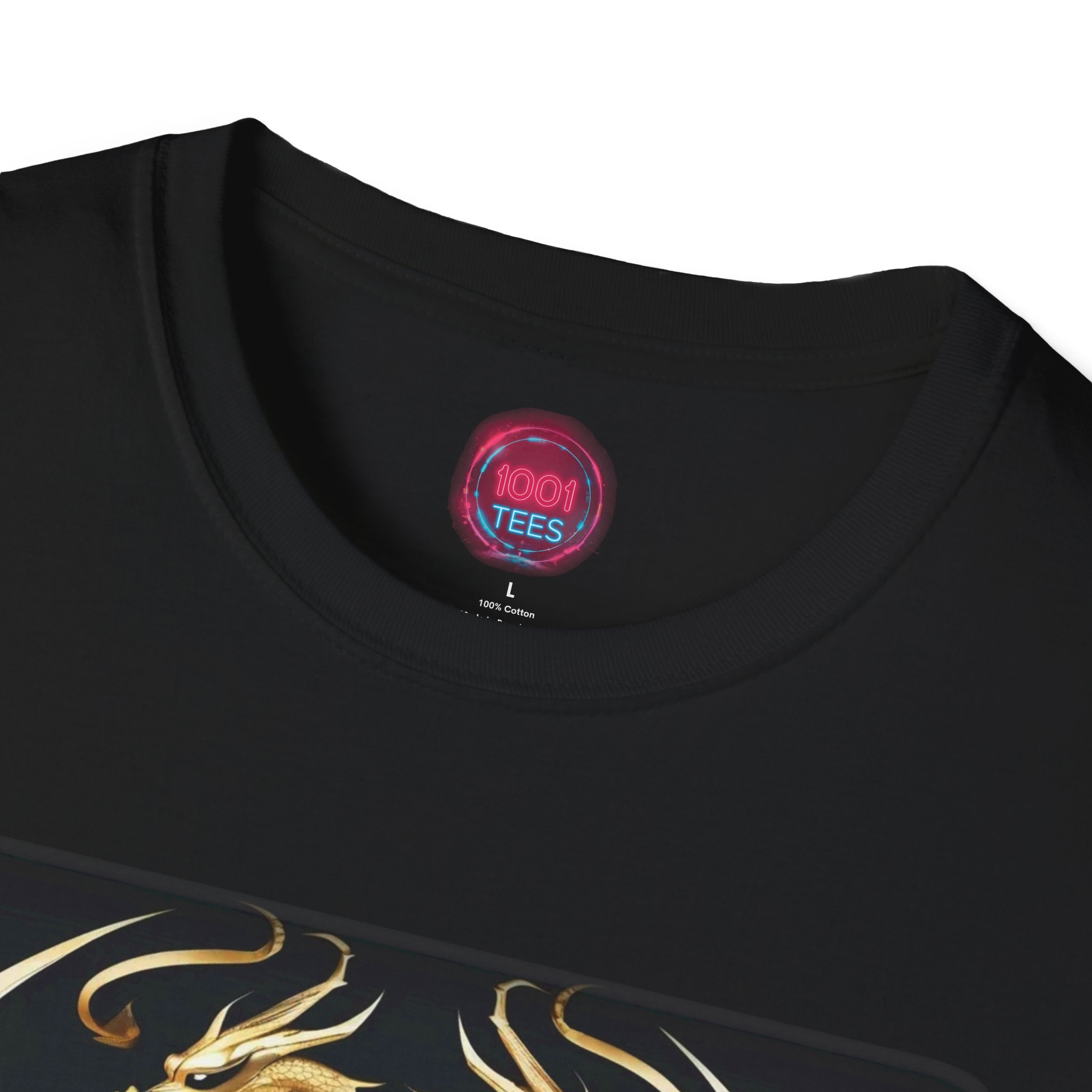 Unisex Softstyle T-Shirt with Dragon Eye Design – Trending Graphic Tee for Fantasy Lovers - Image 3