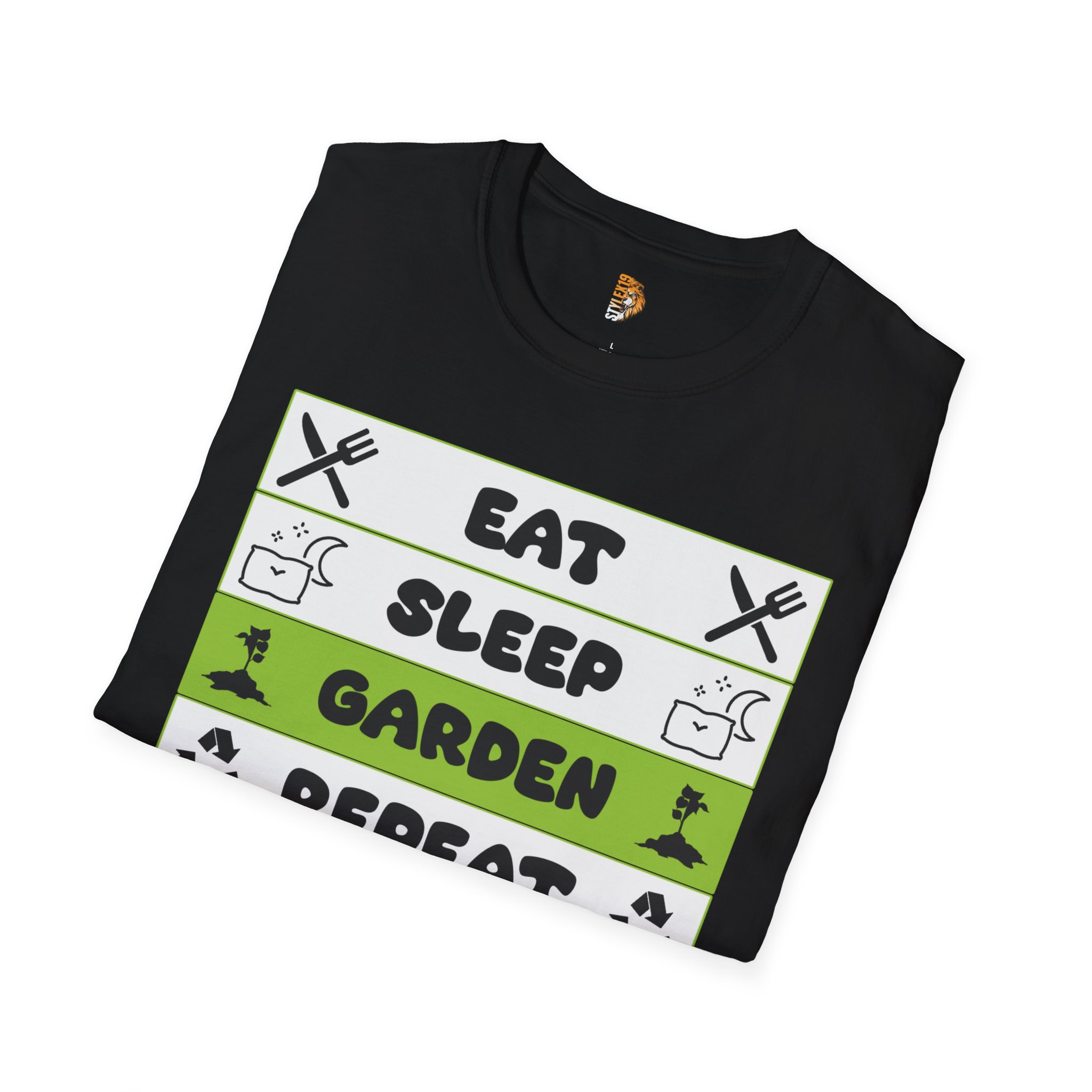 Eat, Sleep, Garden, Repeat Gardening T-Shirt - Image 4