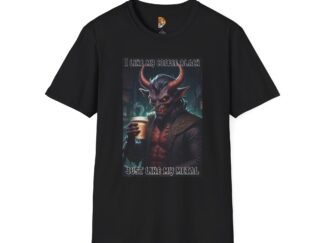 I Like My Coffee Black Unisex Softstyle T-Shirt - Perfect for Metal Music Fans