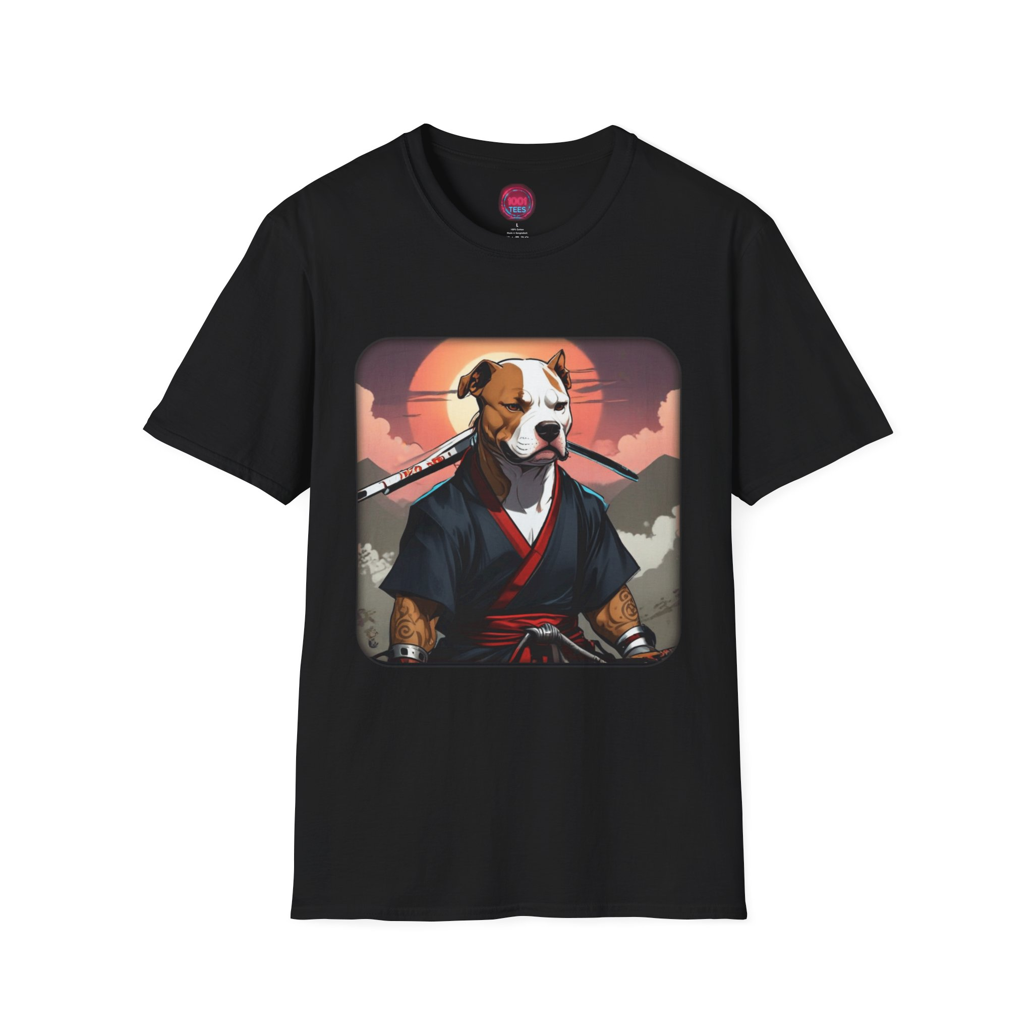 Samurai Dog Unisex Softstyle T-Shirt - Cool Graphic Tee for Dog Lovers - Image 5