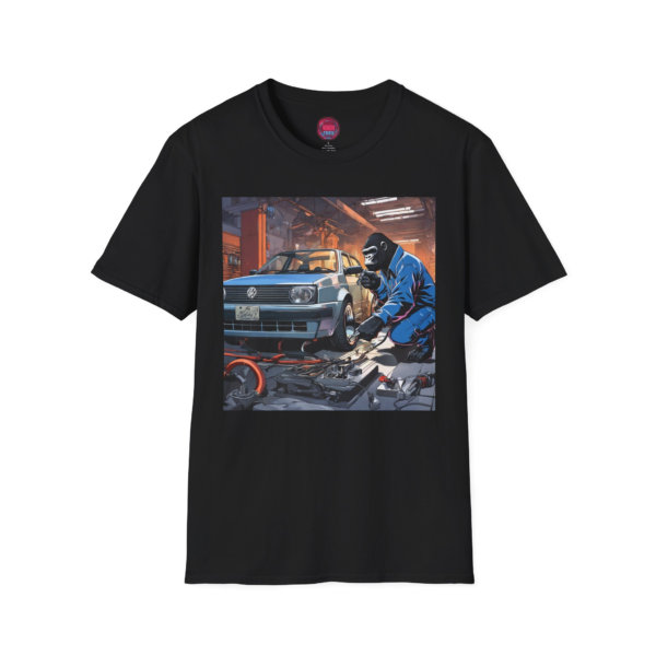 Retro Car Mechanic Graphic Unisex Softstyle T-Shirt