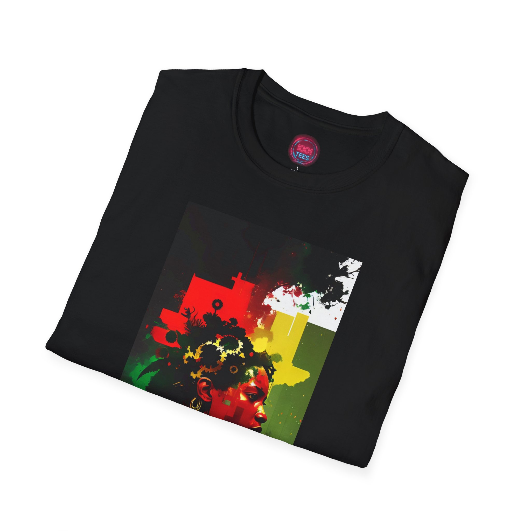 Reggae Vibes Unisex Softstyle T-Shirt - Artistic Graphic Design for Music Lovers - Image 4