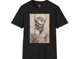 Demonic Coffee Lover T-Shirt | Tee – Black Graphic Tee