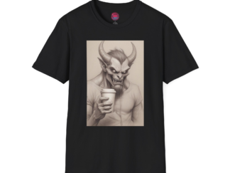 Demonic Coffee Lover T-Shirt | Unisex Softstyle Tee