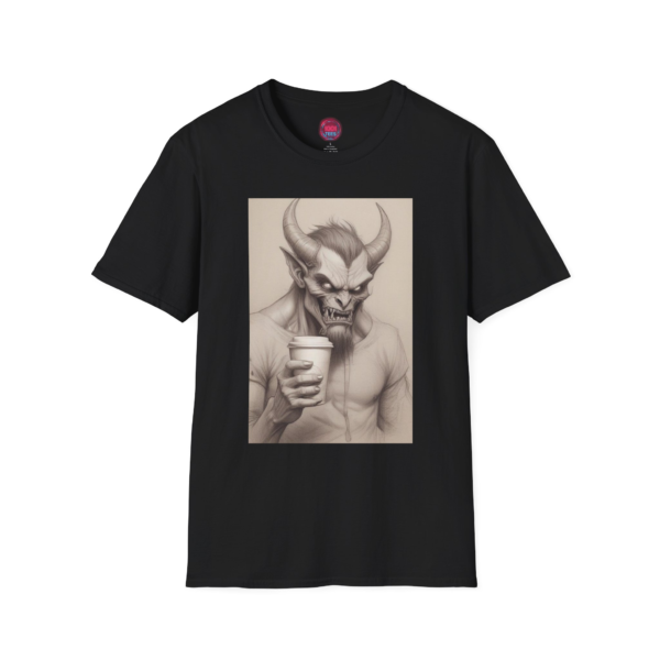 Demonic Coffee Lover T-Shirt | Unisex Softstyle Tee