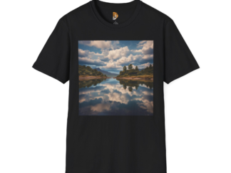 Nature Reflection Unisex Softstyle T-Shirt | Scenic Landscape Design