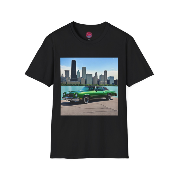 Retro Cityscape Car T-Shirt - Unisex Softstyle Tee