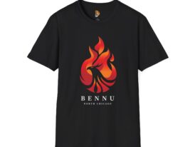 Bennu Phoenix Bold for Fire Enthusiasts – Black Graphic Tee