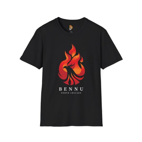 Bennu Phoenix Unisex Softstyle T-Shirt - Bold Graphic Tee for Fire Enthusiasts