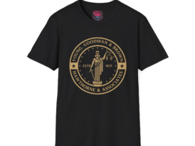 Vintage Law Firm Seal “Young, Goodman & Brown - Hawthorne & Associates” T-Shirt – Black Graphic Tee