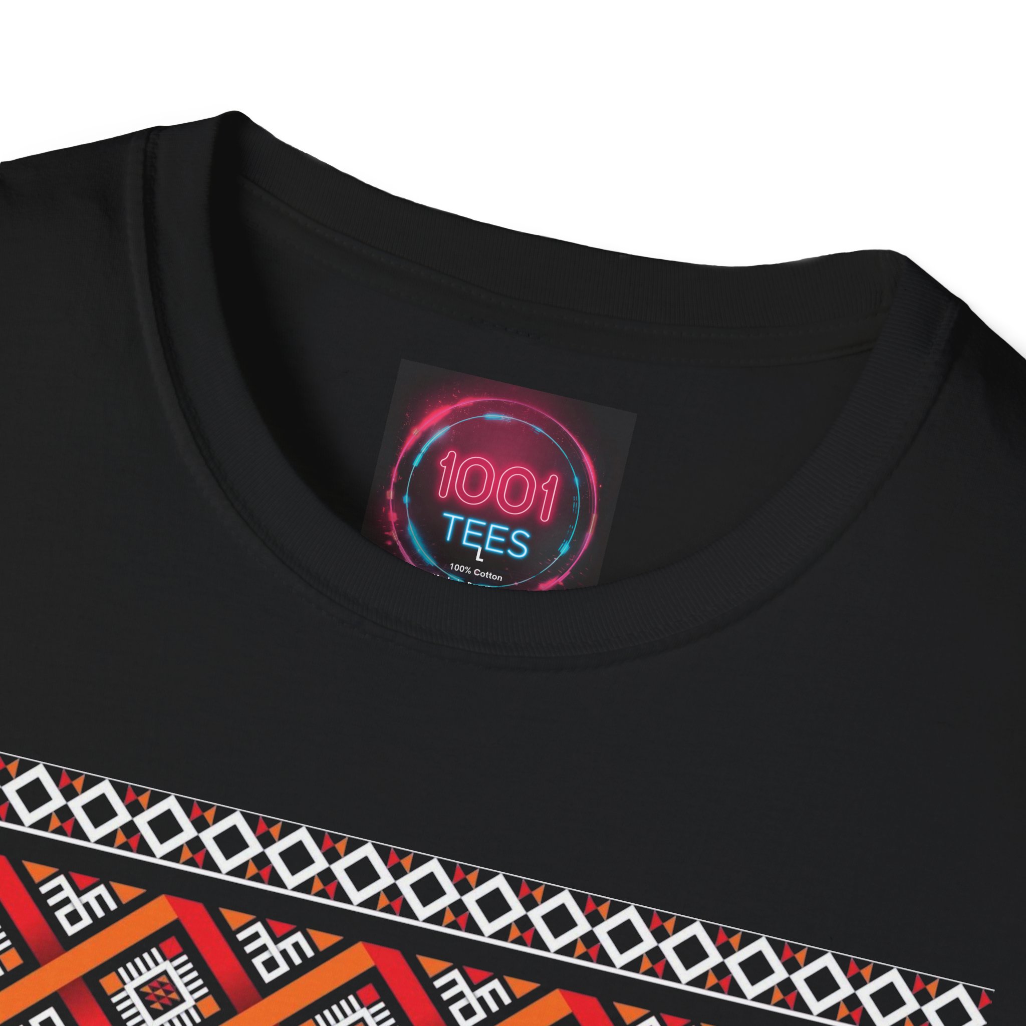 African Ethnic Geometric Pattern T-Shirt — Tribal Diamond Graphic Tee - Image 3