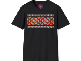 African Ethnic Geometric Pattern T-Shirt — Tribal Diamond Graphic Tee