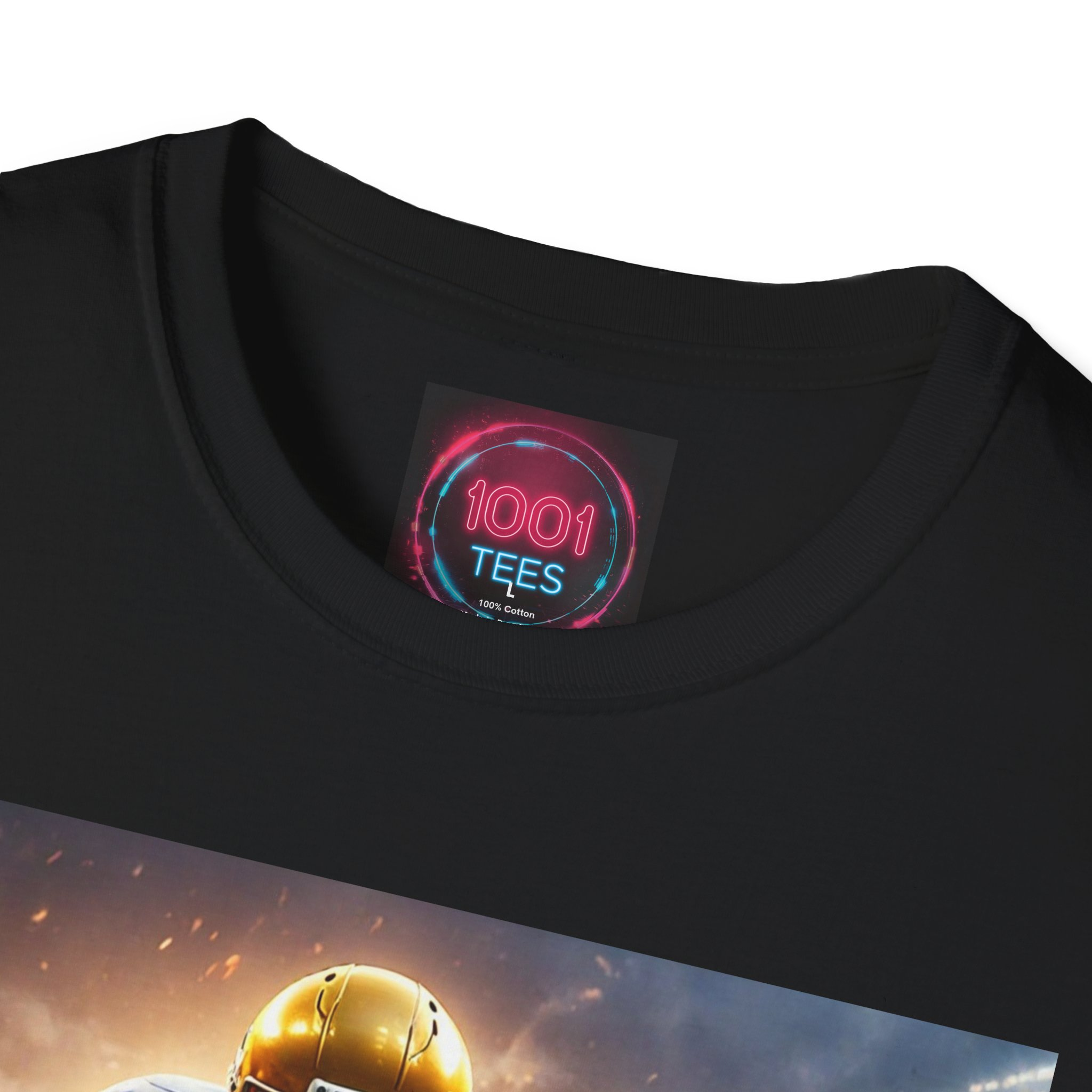 Football Player Action T-Shirt — Gridiron Running Back Stadium Print - Image 3