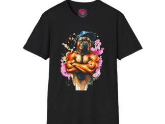 Muscular Bulldog Graphic T-Shirt — Urban Streetwear Gym Dog Design