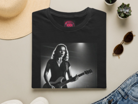Black Rock Star , Music Lover Gift, Concert Tee, Casual Wear, Edgy Fashion, Apparel – Black Graphic Tee