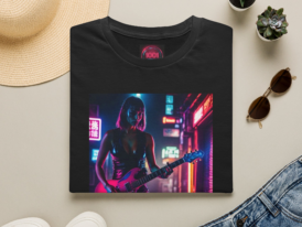 Electric Guitarist Music Lover Shirt, Vintage Concert T-Shirt, Gift for Music Fans, Rock Music Apparel, Music Tee – Black Graphic Tee