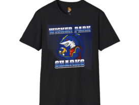 Wicker Park Sharks Sporty & Fun – Black Graphic Tee