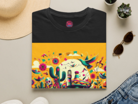 Vibrant Southwest-Inspired Graphic T-Shirt - Perfect for Festivals and Celebrations