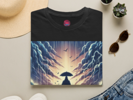 Inspirational Umbrella Graphic Unisex T-Shirt - Perfect for Dreamers and Adventurers