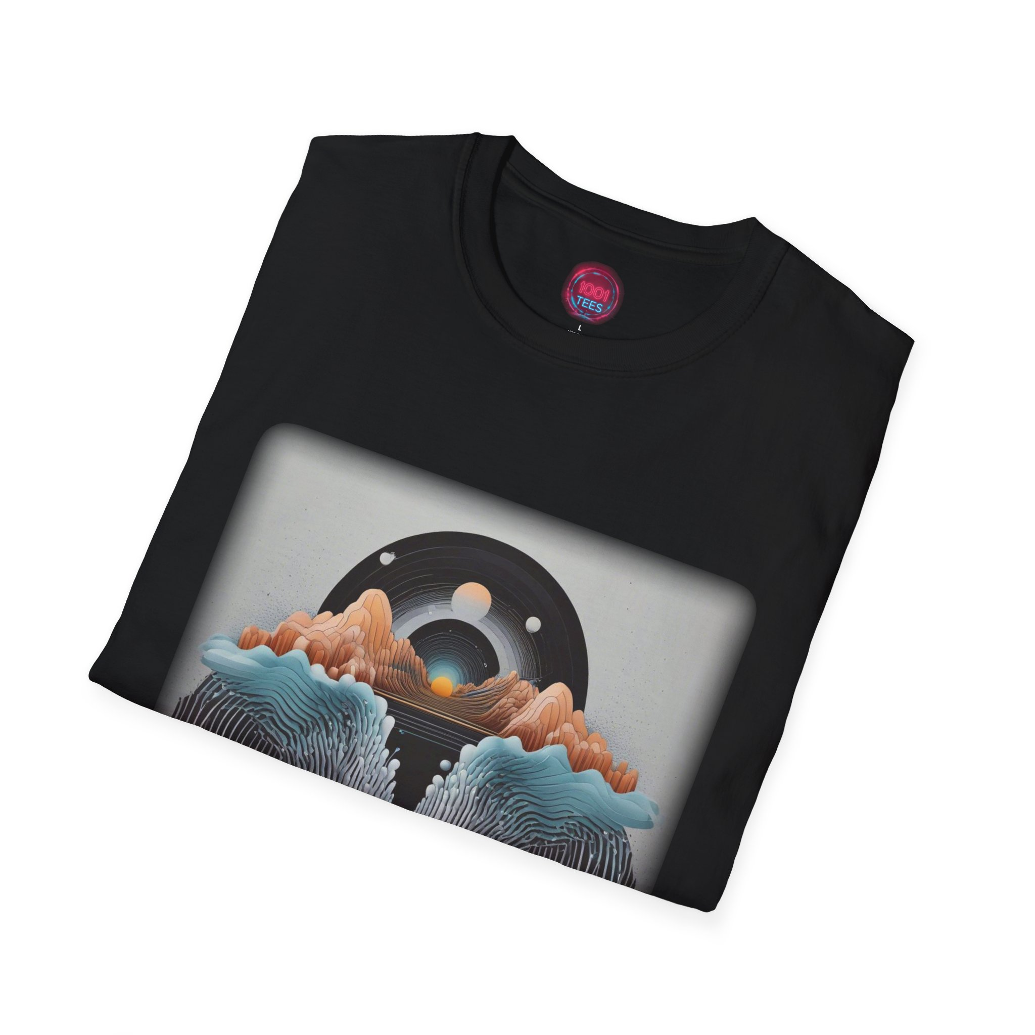 Artistic Mountain Wave Unisex T-Shirt - Perfect for Nature Lovers - Image 3