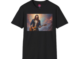Rock Legend Unisex Softstyle T-Shirt – Vintage Guitar Art