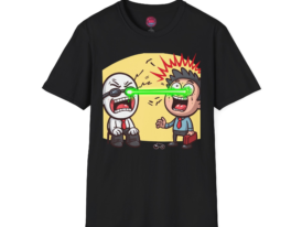 Funny Graphic Unisex T-Shirt - Laughing Faces Design