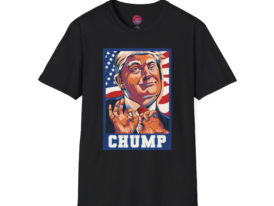 Bold 'CHUMP' – Black Graphic Tee