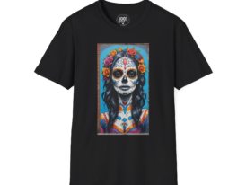 Day of the Dead Sugar Skull Portrait T‑Shirt