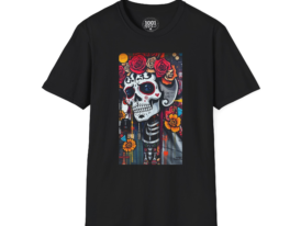 Day of the Dead Skull T-Shirt — Floral Sugar Skull Graphic Tee