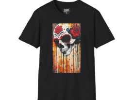 Day of the Dead Skull T-Shirt — Floral Sugar Skull Art Tee