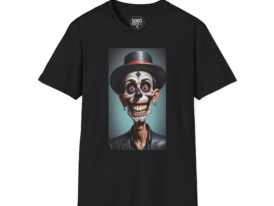 Skull Gentleman T-Shirt — Spooky Day of the Dead Vintage Horror Tee
